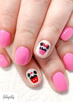 Disney Minnie Nails, Disney Nails Art, Mickey And Minnie Nails, Disney Nail Ideas, Disney Manicure, Minnie Nails, Mouse Nail Art, Mickey Mouse Nail Art, Disney Princess Nails