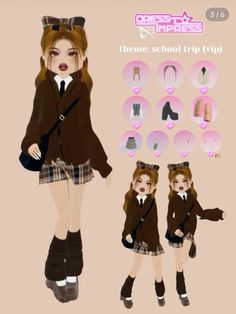 School Trip Outfit, Fancy Dress Code, Vip Dress, Aesthetic Roblox Royale High Outfits, Aesthetic Dress, Baddie Outfits Ideas, Uniform Dress, Theme Dress, Trip Outfits