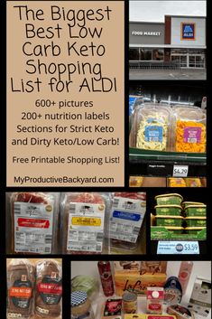 Aldi Low Carb Shopping Lists, Aldi Low Carb Meal Plan, Strict Keto Meal Plan, Aldi Keto Shopping List, Keto Aldi, Low Carb Diet Food List, Low Carb Shopping List, Strict Keto, Dirty Keto