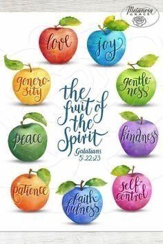 the fruit of the spirit is shown in different colors