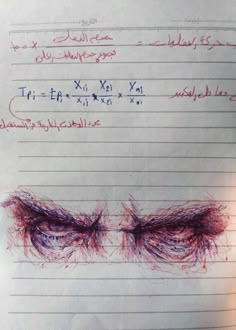 a piece of paper with writing on it and an image of a cat's eyes