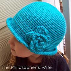 The Philosopher's Wife: Another Crochet Project: Mint Blue Elegant Hat Crochet Cloche Hat Free Pattern, Free Hat Patterns, Crochet Cloche Hat, Cloche Hat Pattern, Elegant Hat, Kids Knitting Patterns, Baby Booties Knitting Pattern, Easy Crochet Hat, Hat Patterns Free