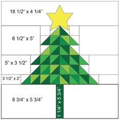 a christmas tree is shown with the measurements for it