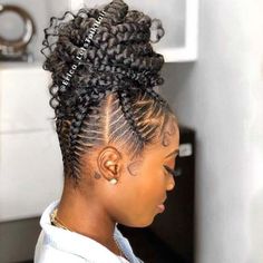 Thick Cornrow Hairstyles, Bohemian Bun Black Women, Cornrolls Hairstyles Braids For Women, Braided Bun For Black Women, Trendy We Fryzurach, Hairstyles For Black Hair, Twisted Hair, Braided Styles, Braided Bun Hairstyles