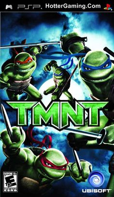 teenage mutant ninja turtles on the cover of an electronic game console, with text that reads'tmnt '