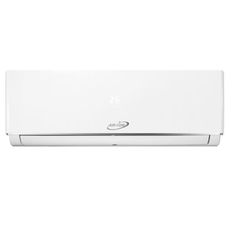 a white air conditioner sitting on top of a wall