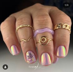 Magic Nails, Purple Nail Designs, Nude Nail Designs, Fancy Nails Designs, Nail Design Inspiration, Nail Art Designs Videos, Nail Patterns, Uñas Acrilicas, Short Nail Designs