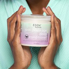 This natural deep conditioner is a thick, creamy protein-free hair mask designed to help strengthen weak strands susceptible to breakage. Lavender Oil helps to battle hair loss and protect against further damage. Enhances the hair's natural elasticity. Aloe helps to replenish and moisturize dry hair. Combats scalp issues. Safe for natural hair, color-treated hair, and chemically-processed hair. Natural Deep Conditioner, Eden Bodyworks, Scalp Issues, Moisturize Dry Hair, Natural Conditioner, Hair Regimen, Soften Hair, Aloe Vera Leaf, Normal Hair