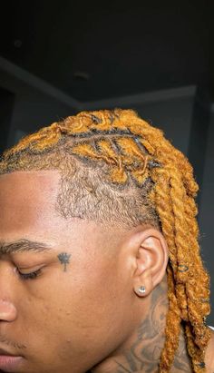 Lox Styles, Orange Dreads, Box Braids Men, Oc Hair, Colored Dreads, Loc Ideas, Baby Brent, Short Dreadlocks Styles