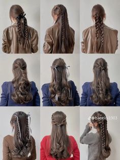 Braid Styles For Straight Hair, Hairstyle For T Shirt, Thai Hairstyle Woman, Korean Hairstyle Aesthetic, Hairstyles For Shirts, Hairstyles For Layers Hair, Hairstyles Summer 2024, Braid Hairstyles For Medium Length Hair, Waist Length Hairstyles