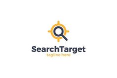 a magnifying lens logo for search target