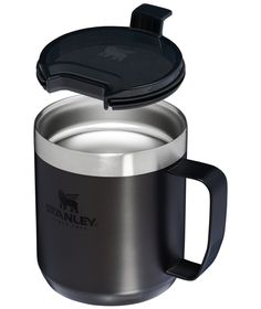 There’s a reason we call this mug Legendary. It’s made tough with Stanley’s double-wall vacuum insulation, so your favorite drinks stay hot or cold longer. The secure press-fit Tritan™ lid also prevents splashes so you can sip easy in the kitchen, on the job, or around the campfire. Stanley 12-fl oz Stainless Steel Insulated Travel Mug- Charcoal Glow in Black | 10-09366-235 Stanley Adventure, Camping Cookware, Camp Mug, Around The Campfire, Insulated Mugs, Insulated Travel Mugs, Favorite Drinks, Pharmacy Gifts, Campfire