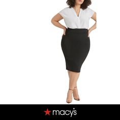 in stock Pencil Skirt Black, Black Onyx, Onyx, Pencil Skirt, In Store, Pick Up, Buy Online, Pencil, Plus Size