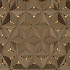 an abstract pattern made up of cubes and hexagonal shapes in shades of brown