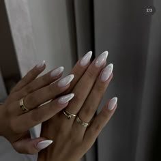 Winter Nails Neutral Simple, Nails French Ideas Almond, Inspo Nails Winter 2024, Simple Festival Nails, Almond Simple Nail Ideas, Winter Nail Ideas Acrylic Almond, Neutral Holiday Nails Classy, Nails Spring 2024, Neutral Nail Designs Almond