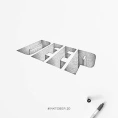 3d Tipografi, Optical Illusions Drawings, 3d Pencil Drawings, Typography Drawing, Isometric Drawing, Monster Drawing, 3d Art Drawing, Typography Artwork