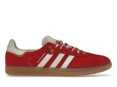 adidas Samba Wales Bonner Red White - GY6612 - US Gifts For Sneakerheads, Samba X Wales Bonner, Adidas Samba Wales Bonner, Red Adidas Shoes, Shoes Png, Shoe Wishlist, Funky Shoes, Wales Bonner, Sneakers Adidas