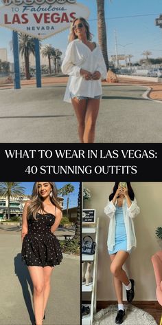 Wondering what to wear in Las Vegas? Get inspired by 40 stunning outfit ideas that will help you look fabulous for every occasion in the Entertainment Capital of the World! Las Vegas Summer Outfit Ideas, Vegas Packing, Las Vegas Dress, January Outfits