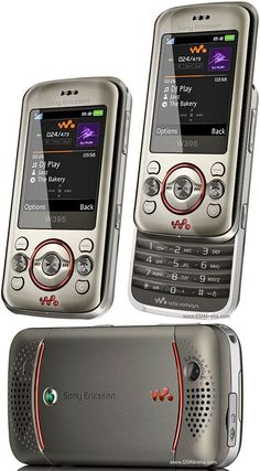 an old cell phone is shown with the new logo on its front and back side