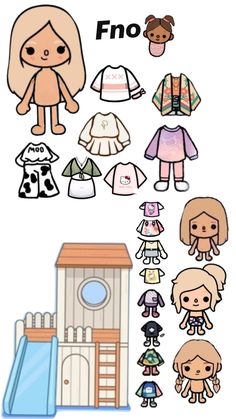 an image of some paper dolls and clothes