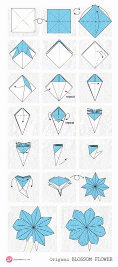 how to make an origami flower with paper step by step instructions for beginners