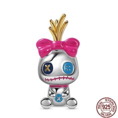 925 Sterling Silver Lilo & Stitch Scrump Charm for Necklace or Bracelet  Item unbranded and are compatible with all popular European brands including snake style bracelets and bangles. The charms have a hole diameter size of 4.5mm-4.6mm. Please have a look at the other items in our store. All of our items would make ideal gifts for any celebration Brand: Unbranded Charms Disney, Jack Y Sally, Cat Footprint, Beaded Angels, Charms Pandora, Bracelet Pandora, Silver Cat, Pandora Bracelet Charms, Pandora Style