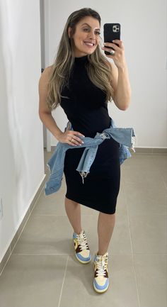 Women Outfits Jordans, Air Jordans With Dress, Jordan 1 With Dress Outfit, Jordan 1 Dress Outfit Women, Dress Up Jordans Women, Air Jordan With Dress Outfit, Jordan And Dress Outfit, Dress With Jordans Outfit, Airjordan1 Outfit Women