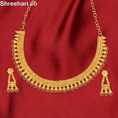 http://www.shreehari.co/ Jewellery for INR 990.00 http://bit.ly/1QNXsOj Wedding Fits, Gold Bangle Set, Gold Necklace Indian, Beautiful Gold Necklaces, Necklace Indian