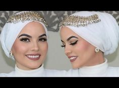 Bridal Hijab Styles Tutorials, Wedding Hijab Styles Tutorial, Bridal Hijab Tutorial, Omaya Zein, Muslim Wedding Hijab, Wedding Hijab Styles, Wedding Turban