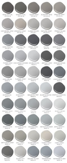 the different shades of gray paint