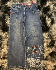 Color: 1, Size: M Skateboard Boy, Skateboard Fashion, Style Wide Leg Pants, Michelle Trachtenberg, Street Jeans, Jnco Jeans, Mary Kate Ashley, Denim Decor, Retro Streetwear