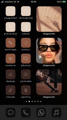 an iphone screen with various images and icons