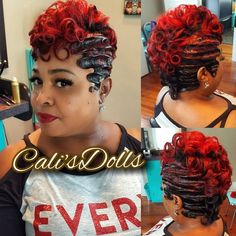 Cute Short Natural Hairstyles, Red Mohawk, Dolls Hairstyles, Doll Hairstyle, Short Quick Weave Hairstyles, 27 Piece Hairstyles, Finger Waves Short Hair, Twists Hairstyles, Short Weave Hairstyles