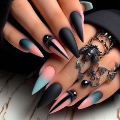 Rocker Nails, Acrylic Nail Designs Classy, New Year Nails