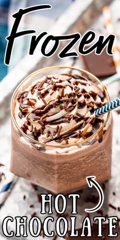 the cover of frozen hot chocolate