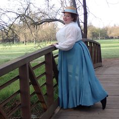 "View A is a full-length Edwardian skirt. View B is a calf-length modern skirt. Both skirts are sized for modern waistlines. If you want to make the skirt for historical styling or wearing over a corset, grade down the waist only at the side front seams and/or take in the gathered back panels more than instructed.  Lining this skirt is optional. The pattern has been created with plus size bodies prioritized during the design process, and has sought to solve the fitting concerns that are often ignored in \"standard size\" patterns. As always, this pattern is a starting point and not guaranteed to fit perfectly; a mock-up is an essential part of the process of creating a successful new garment. The pattern is available in A0 format to print on a plotter or at a copy shop at 36\" (92 cm) wide Spring Full-length Gathered Skirt, Daywear Full Maxi Skirt With Lining, Full Length Gathered Maxi Skirt, Full Maxi Skirt With Lining For Daywear, Full Maxi Skirt For Daywear, Daywear Ruffled Full Maxi Skirt, Ruffled Full Maxi Skirt For Daywear, Flowy Long Lined Petticoat, Split Riding Skirt