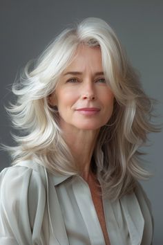 48+ Reasons Why Women Over 60 Should Try These Hairstyles Graceful Woman, Long Hair Highlights, Women Haircuts Long, Haircuts For Long Hair With Layers, Haircuts For Medium Length Hair, Over 60 Hairstyles, Long Haircuts, Oval Face Hairstyles, Silver Grey Hair