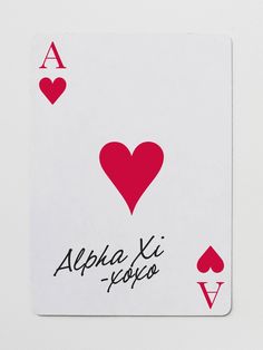 a playing card with two hearts on it