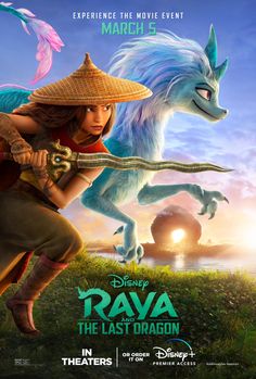 the movie poster for raya and the last dragon