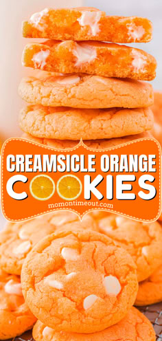 These soft and chewy Creamsicle Orange Cookies are so easy to make and have a lovely orange and vanilla flavor – just like your favorite popsicle! These Creamsicle Cookies are the perfect cookie for holidays, parties or just a sweet afternoon treat!

Love orange and vanilla together? Make sure to try my Orange Creamsicle Cake! Orange Creamsicle Cookies, Creamsicle Cookies, Orange Cookies, Cake Mix Cookie Recipes, Orange Creamsicle, Easy Baking Recipes Desserts, Baked Dessert Recipes, Cake Mix Cookies, Fun Baking Recipes