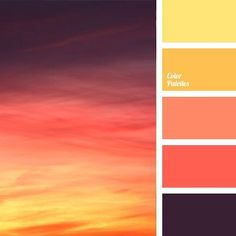 an orange and yellow sunset with the sky painted in shades of red, pink, yellow, and purple