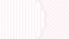 a pink and white striped background with an oval frame