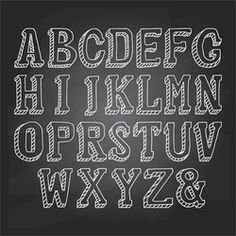 chalkboard font and numbers on blackboard background