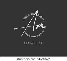 initial letter logo design with swoosh and circle on black background for company identity