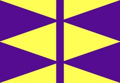 a purple and yellow background with two diagonals in the middle, one on top of the other