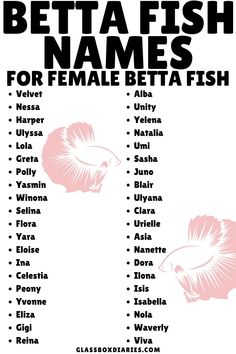 a poster with the names of different fish