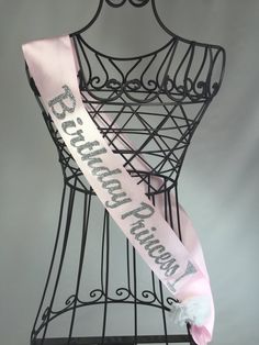 "Order is for one sash Birthday Princess with martini glass. Ribbon width: 3\" Ribbon Length: about 60\" Edges are sewn together Satin ribbon double sided 100% polyester colors in picture: light pink with silver glitter writing Want it to say something else? please private message me" Princess Sweet 16, 15th Birthday Party Ideas, Sweet Sixteen Birthday Party Ideas, Sweet 16 Themes, Birthday Party Accessories, Pink Sash, Birthday Goals, Birthday Sash, 13th Birthday Parties