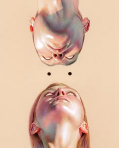 two images of a woman's head with her eyes closed and the other half open