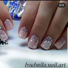 Winter Gel Nail Designs, Nail Designs 2022, Snow Nails, Unghie Nail Art, Christmas Gel Nails, Her Nails, Winter Nail Art, Winter Nail Designs, New Year's Nails