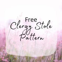 a field with pink flowers and the words free energy stole pattern